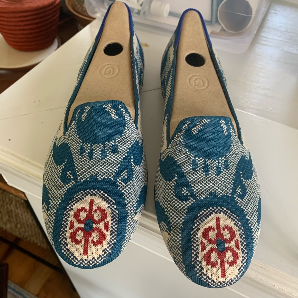 NEW rothys teal Moroccan loafers size 8